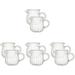 8 pcs Glass Storage Cups Glass Storage Holders Milk Cup Beverage Holders Home Supplies
