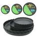 ECOESPTI 12Pcs Plant Saucer EC36 6 8 10 Inch Durable Plastic Plant Tray Black Round Plant Pot Saucers Drip Tray for Indoor and Outdoor Garden