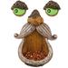 Juegoal Tree Face Decor EC36 Bird Feeder Outdoor Eyes Glow in Dark Fun Old Man Tree Hugger Sculpture Yard Art Garden Lawn Ornament Decoration