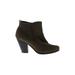 Call It Spring Ankle Boots: Green Print Shoes - Women's Size 10 - Round Toe