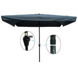 10 x 6.5ft Patio Umbrella Outdoor Waterproof Umbrella with Crank and Push Button Tilt for Garden Backyard Pool Swimming Pool Market