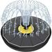 Yzert Solar Bird Bath EC36 Fountains 3.5W Glass Panel Solar Fountain Pump for Bird Bath No Battery Solar Water Fountain Outdoor with 4 Fixed Pipes 7 Nozzles(Black)