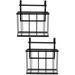 2 Pieces Cabinet Hanging Basket Kitchen Spice Shelf Door Fruit Storage Shelves for Cabinets Cupboard under Small Wall-mounted Rack