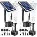 Ankway Solar Fountain Pump EC36 DIY Outdoor Solar Water Fountain Pump 2 Pack Solar Powered Pump Kit for Bird Bath Ponds Garden and Fish Tank Pond