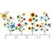 Menkxi 4 Pcs 28 EC36 Garden Stake Decor Metal Art Decorative Garden Stakes Metal Lawn Ornaments for Outdoor Pathway Patio Garden Decorations Butterfly Dragonfly Hummingbird Sunflower 4 Styles