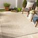 Outdoor Rugs 6X9 Agency Cottage Indoor/Outdoor Brown Area Rug Non Shedding Brown Beige Carpet For Patio Porch Deck Bedroom Living Room Or Kitchen (6 7 X 9 )