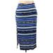 Jessica Simpson Casual Skirt: Blue Stripes Bottoms - Women's Size 2X