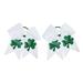 Frcolor 2pcs Lovely Clover Hair Tie Hair Bands Creative Headdress Party Hair Accessories for Kids Girls St Patrick s Day