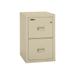 Fireking 2 Drawer 22 D Small Office / Home Vertical fireproof File Cabinet-Parchment