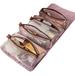 Large Capacity Travel Toiletry Bag Makeup Cosmetic Bag Roll-Up Make Up Storage Organizer - pink