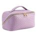 Makeup Bag Waterproof Cosmetic Bag Set Portable Travel Cosmetic Bag Multifunction Organizer Storage Bag Weave Toiletry Bag for Women and Girls purple