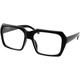 grinderPUNCH XL Oversized Black Nerd Clear Glasses - Men and Women - Square Costume (Black)