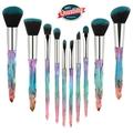 10pcs Pro Crystal Makeup Brushes Powder Eyeshadow Colorful Beauty Brush Set Tool