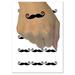 Imperial Mustache Moustache Silhouette Water Resistant Temporary Tattoo Set Fake Body Art Collection - 54 1 Tattoos (1 Sheet)