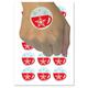 Tea Coffee Cup Snowflake Details Winter Water Resistant Temporary Tattoo Set Fake Body Art Collection - 54 1 Tattoos (1 Sheet)