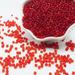 Red Glass Seed Beads EC36 8/0 Small Craft Beads Pony Beads Bulk for Bracelets 5000 Pcs Loose Seed Beads Transparent Seed Beads 3mm for DIY Necklace Ring Waist Chain