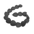 Heart-Shaped Colored Lava Stone EC36 Beads Loose Beads Rock Beads Volcanic Gemstone for Earrings Bracelet Necklace Jewelry Making (Black Large)