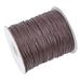PH PandaHall 1.5mm Waxed EC36 Cord 100 Yards Waxed Cotton Cord Brown Waxed Thread Beading String Waxed Craft String for Bracelet Necklace Jewelry Waist Beads Making Crafting Beading Macrame
