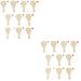 20 Pcs White Billet Wooden Racket Toys Kids Paddle Toy Paddle Game DIY Puzzle Cutouts Wood Paddle Ball Toy Child Toddler