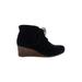 Dr. Scholl's Ankle Boots: Black Print Shoes - Women's Size 6 1/2 - Round Toe