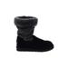 Ugg Australia Boots: Slip-on Wedge Boho Chic Black Print Shoes - Women's Size 4 - Round Toe