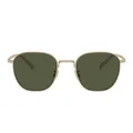 Oliver Peoples , Unisex Square Gold Sunglasses with Green G-15 Lenses ,Yellow unisex, Sizes: ONE SIZE, 49 MM