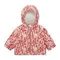 Moncler , Pink Windproof Kids Coat with Logo Print ,Multicolor female, Sizes: 12 M, 9 M