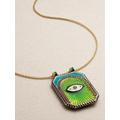 Marie Lichtenberg - Eye Protect 18-karat Gold, Enamel, Sapphire And Diamond Necklace - One size