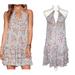 Free People Dresses | Free People Sage Green Gray Ruffled Skirt Floral Print Dress Size Xs | Color: Gray/Green | Size: Xs