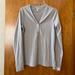 Athleta Tops | Athleta Uptempo Ribbed Henley Top Gray Long Sleeve Shirt 1/4 Button Medium | Color: Gray | Size: M