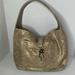 Dooney & Bourke Bags | Dooney & Bourke Belvedere Gold Snakeskin Textured Leather Logo Lock Hobo Bag | Color: Gold | Size: Os