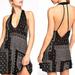 Free People Dresses | Free People Country Nights Black Embellished Embroidered Open Back Mini Dress | Color: Black | Size: M
