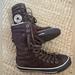 Converse Shoes | Converse Rare Suede Hi-Top Foldover Sneakers | Color: Brown | Size: 7