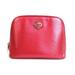Gucci Bags | Gucci Pouch Leather Metallic Red Gold Ladies 338189 | Color: Silver | Size: Os