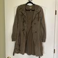Anthropologie Jackets & Coats | Anthropologie/Free People Idra Jacket, Size 4, Army Green, Ruffle Details | Color: Green | Size: 4