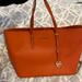 Michael Kors Bags | Michael Kors Jet Set Travel Large Saffiano Leather Tote In Orange | Color: Orange | Size: Os