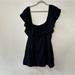 Free People Dresses | Free People Black Button Down Back With Low Back Mini Dress Medium | Color: Black | Size: M