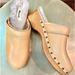 Madewell Shoes | Madewell The Cecily Genuine Shearling Lined Clog Tan Leather Size 6.5 | Color: Cream/Tan | Size: 6.5