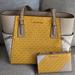 Michael Kors Bags | Michael Kors Voyager East West Tote Bag & Wallet | Color: Gold/Tan | Size: Os