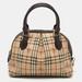 Burberry Bags | Burberry Beige/Brown Haymarket Check Pvc And Leather Thornley Satchel | Color: Brown | Size: Os