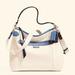 Coach Bags | Coach Leather Bag Ivory Large Hobo Shoulder Crossbody | Color: Blue/White | Size: Os