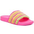 Jessica Simpson Shoes | Jessica Simpson Pink Sandals Slides Shoes Neon Pink Green Yellow Size 8 | Color: Green/Pink | Size: 8