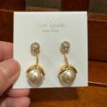 Kate Spade Jewelry | Kate Spade New York Sparkling Pearl Drop Earrings | Color: Gold | Size: Os