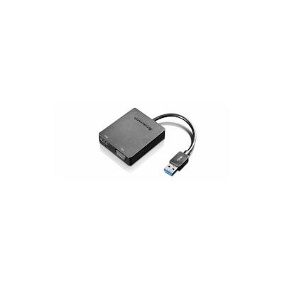 Lenovo Universaladapter,USB-3.0 zu VGA/HDMI Adapter,schwarz Image