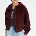 American Eagle Outfitters Jackets & Coats | Aeo Burgundy Corduroy Bomber Jacket | Color: Purple/Red | Size: S