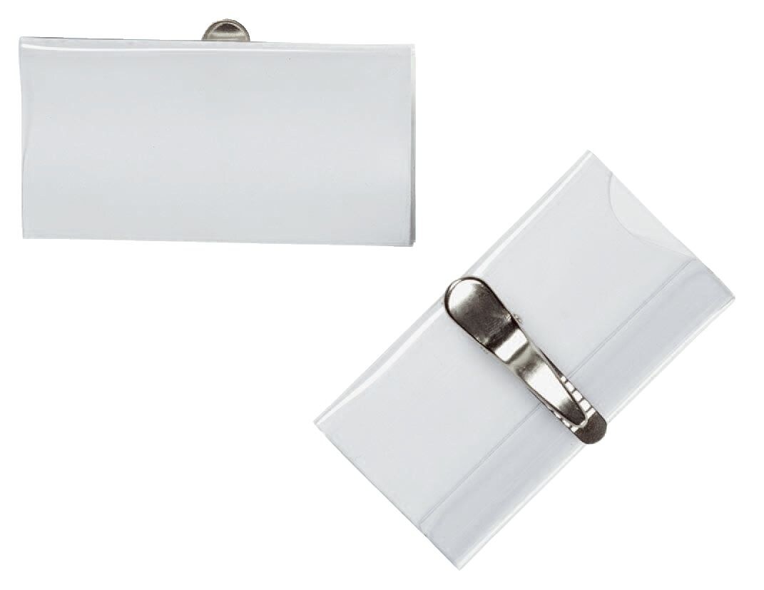 Q-Connect® KF01563 Namensschilder - mit Krokoklemme, 75 x 40 mm Image