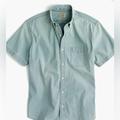 J. Crew Shirts | J.Crew Men’s Large Stretch Short Sleeve Shirt In Light Wash Chambray | Color: Blue | Size: L