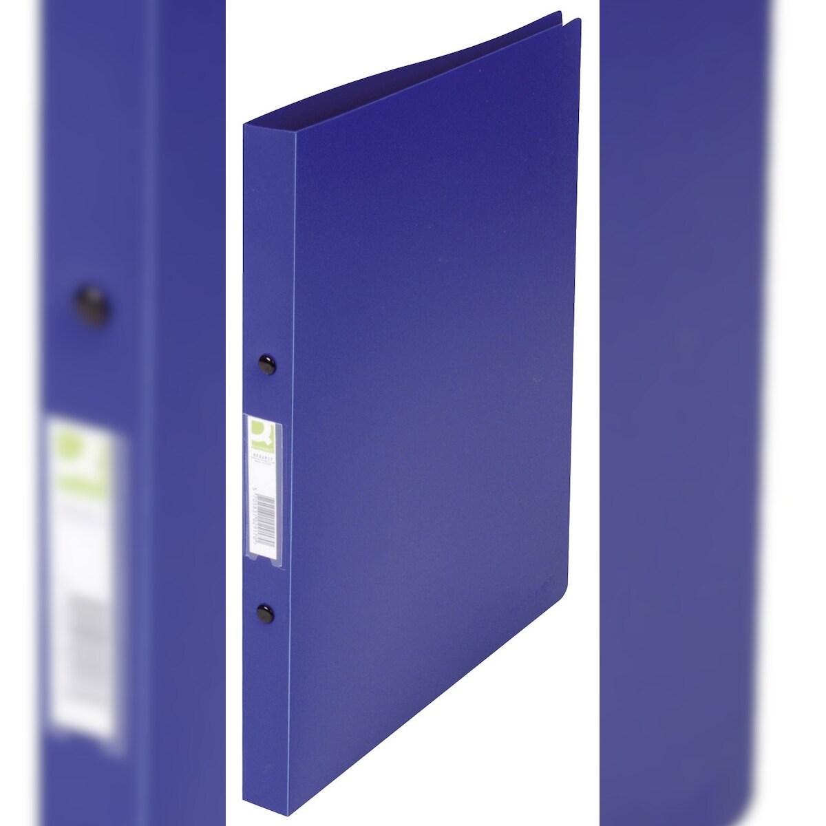 Q-Connect® KF02917 Ringbuch transparent - A4, 2-Ring, Ring-Ø 16 mm, blau gedeckt Image