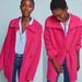 Anthropologie Jackets & Coats | Anthropologie Moth Hot Pink Eyelash Coat. | Color: Pink | Size: L