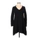 Eileen Fisher Casual Dress - A-Line V-Neck Long sleeves: Black Dresses - Women's Size X-Small